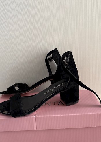 Siyah Tokalı Blok Topuklu Kadın Abiye Ayakkabı - Görsel 2