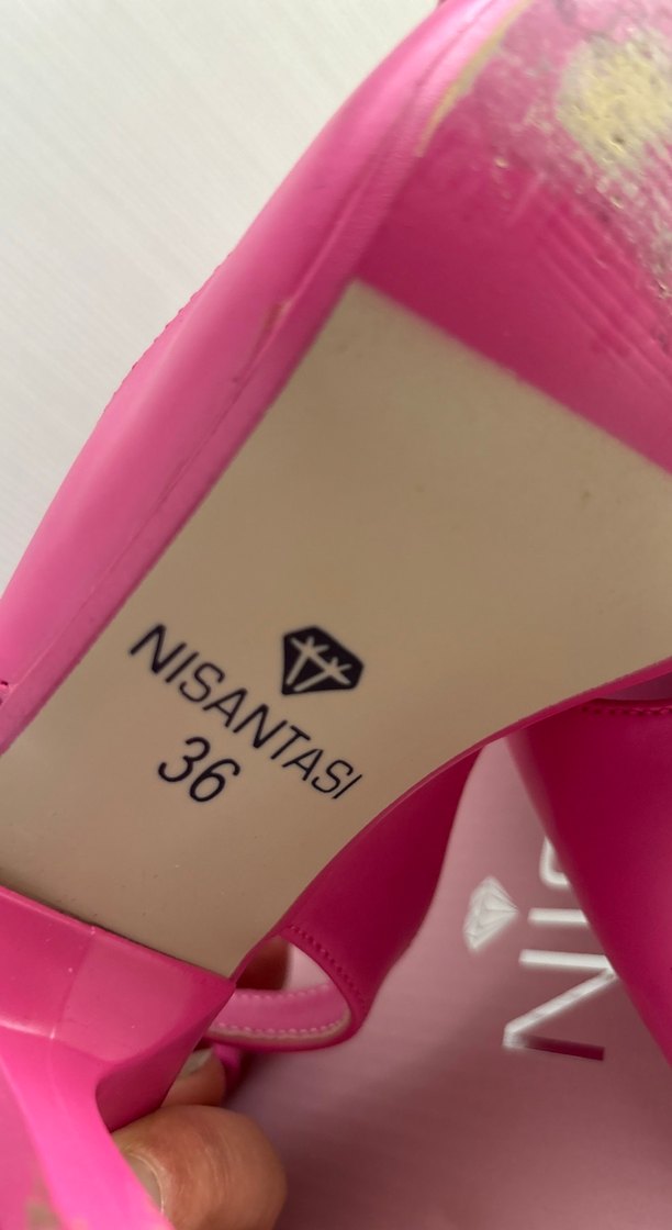 Pembe Tokalı İnce Topuklu Kadın Ayakkabı - Görsel 5