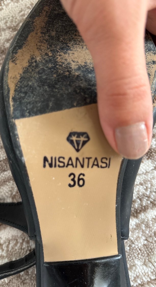 Tokalı Siyah Topuklu Kadın Düz Ayakkabı - Görsel 4