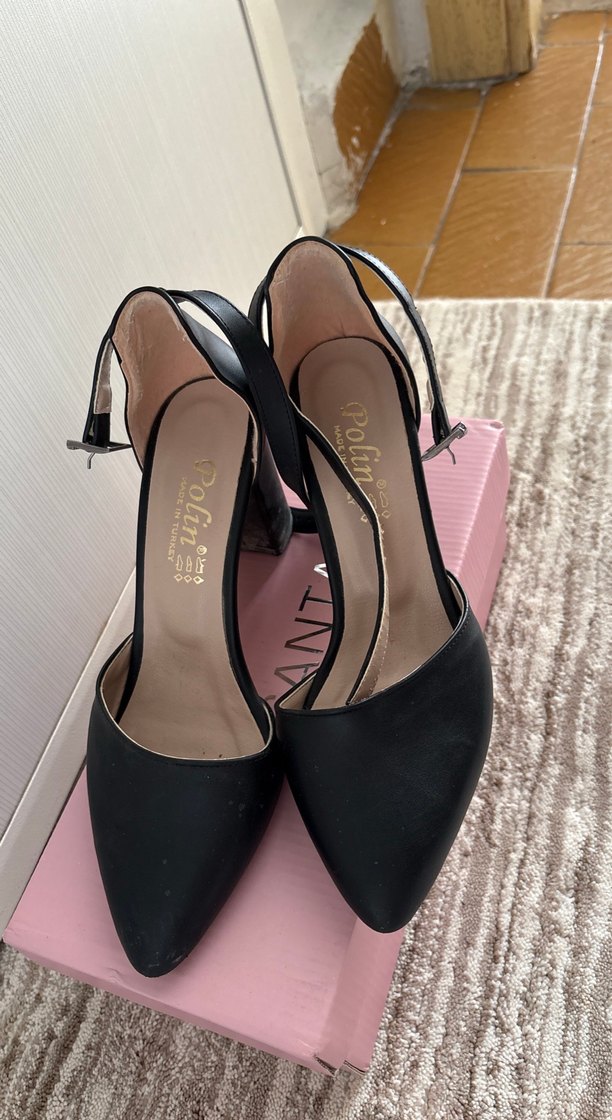 Klasik Siyah Topuklu Kadın Ayakkabı - Görsel 3