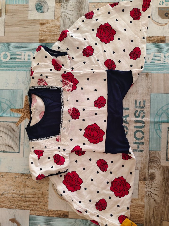 Kız Çocuk Renkli Çiçekli Elbise - Görsel 3