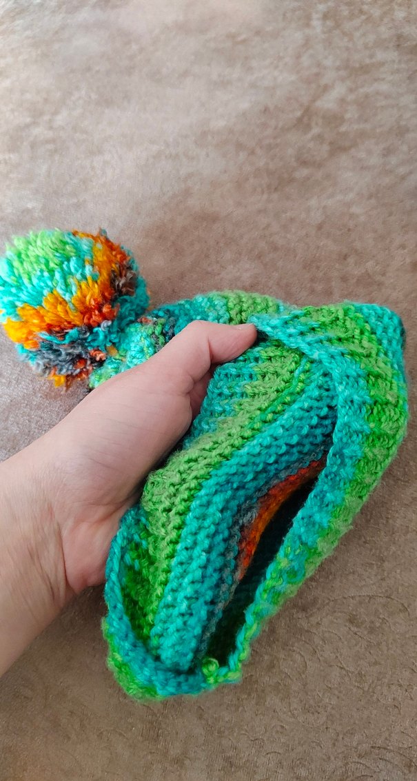 Renkli Örgü çocuk Bere - Görsel 3