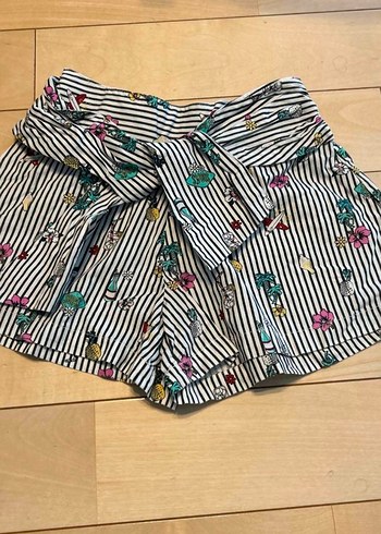 Renkli çizgili Desenli Mini Şort - Görsel 6