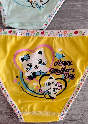 Renkli Mini Desenli çocuk Külot Seti - Görsel 7