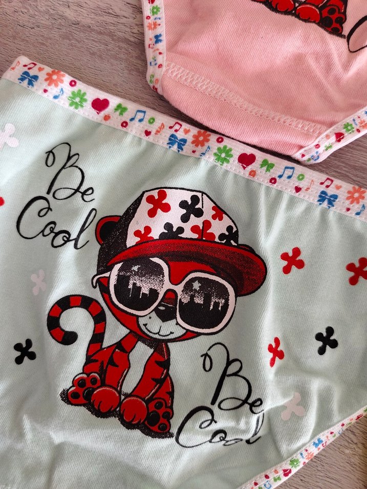 Renkli Mini Desenli çocuk Külot Seti - Görsel 4