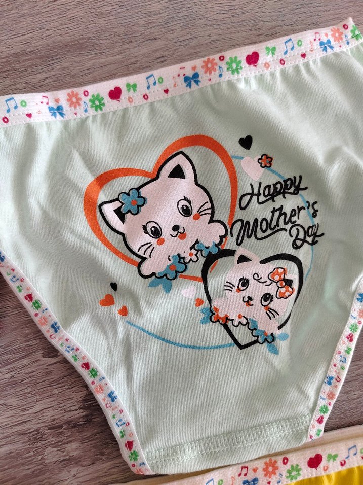 Renkli Mini Desenli çocuk Külot Seti - Görsel 5