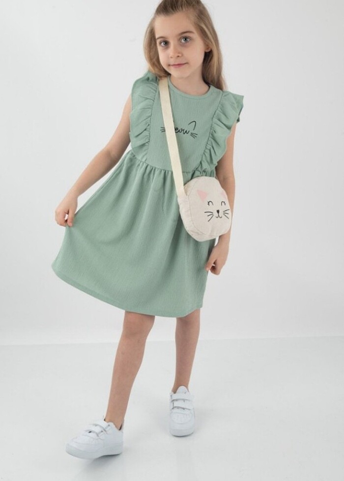 Çantalı kız çocuk elbise - Görsel 2