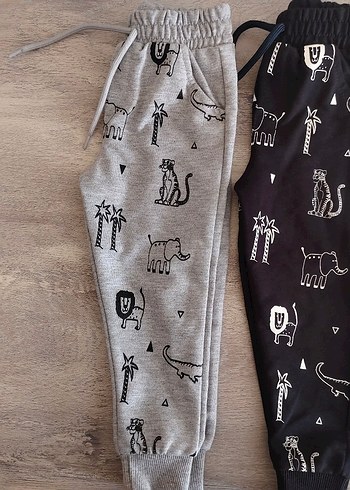 siyah Baskılı Erkek Çocuk Eşofman Altı 2li fiyat - Görsel 4