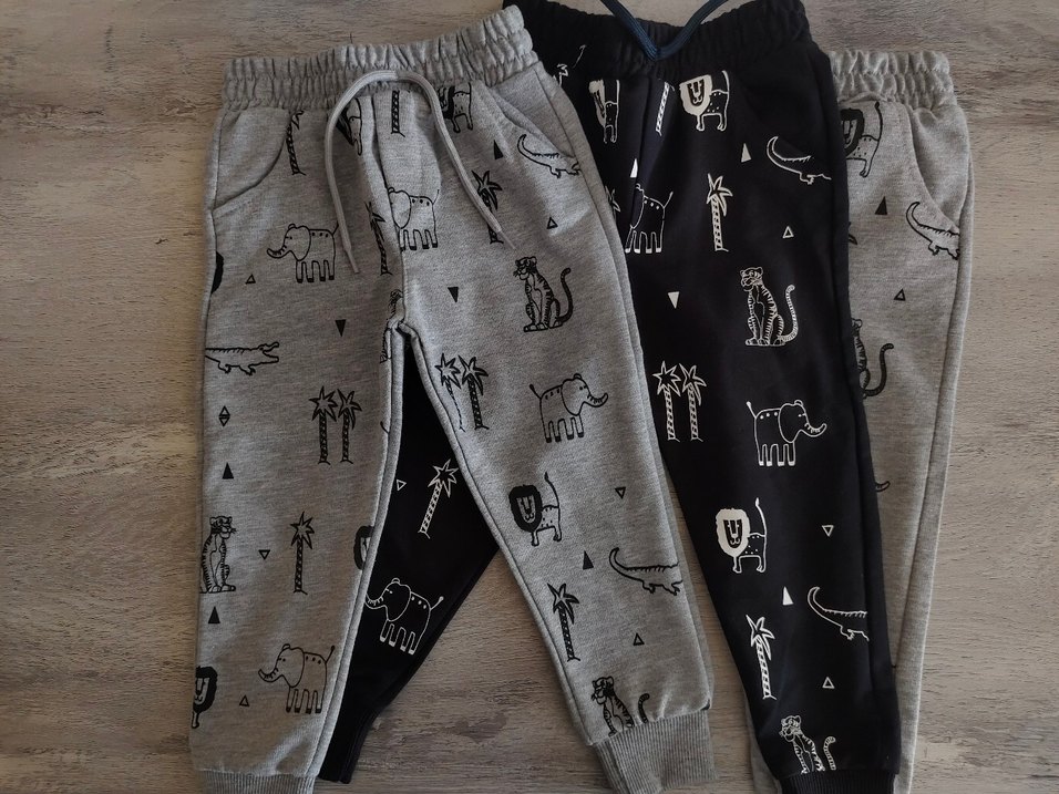 siyah Baskılı Erkek Çocuk Eşofman Altı 2li fiyat - Görsel 2