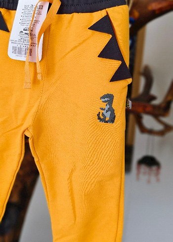 Erkek Çocuk Sarı Baskılı Pantolon - Görsel 4