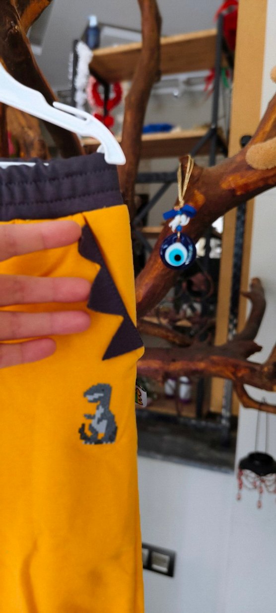 Erkek Çocuk Sarı Baskılı Pantolon - Görsel 3