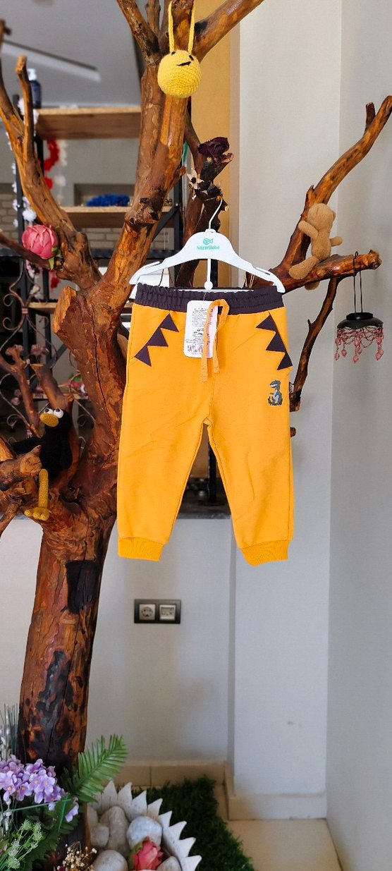 Erkek Çocuk Sarı Baskılı Pantolon - Görsel 5