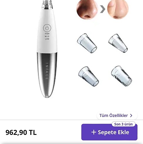 Beden Renk Xiaomi İnface siyah nokta temizleme cihazı