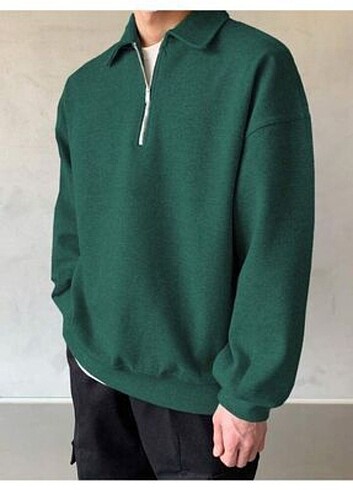 Erkek polo yaka sweatshirt