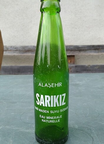 Antika sarıkız maden suyu şişesi 