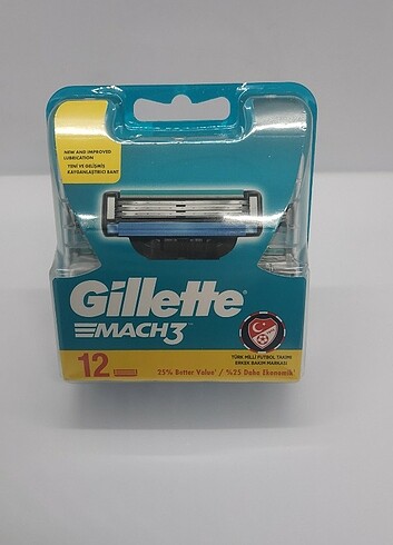 Gillette Mach3 Yedek Traş Bıçağı 12'li Kutu