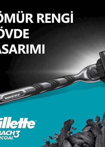 Gillette Mach3 Charcoal Yedek Bıçak 2+1 - Görsel 5