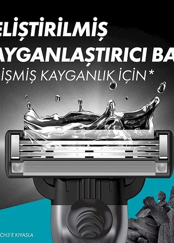 Gillette Mach3 Charcoal Yedek Bıçak 2+1 - Görsel 3