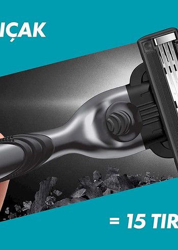 Gillette Mach3 Charcoal Yedek Bıçak 2+1 - Görsel 4