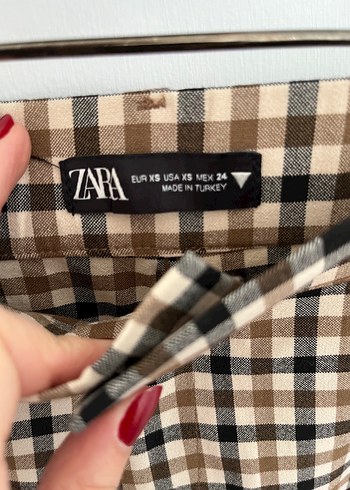 Zara Zara kareli pantolon