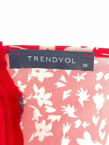 34 Beden kırmızı Renk Trendyol & Milla Kısa Elbise %70 İndirimli.
