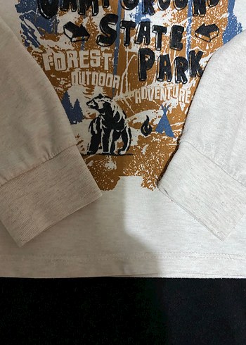LC Waikiki Gri Baskılı Erkek Çocuk Sweatshirt