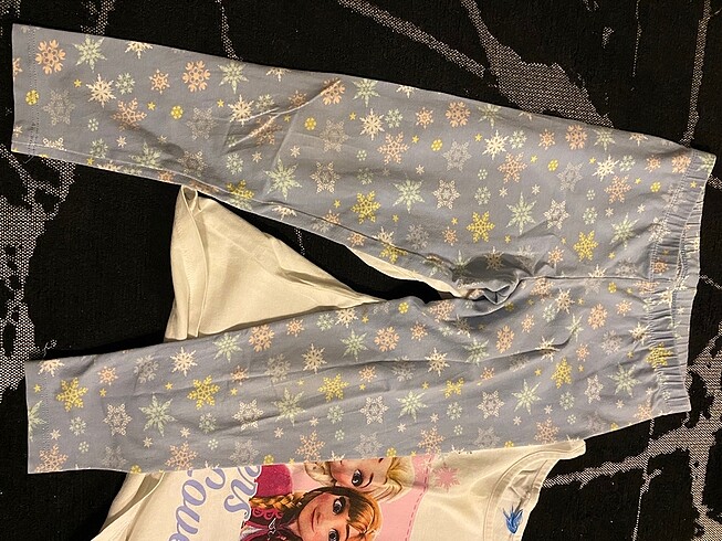 5 Yaş Beden çeşitli Renk LCW Elsa pijama takımı