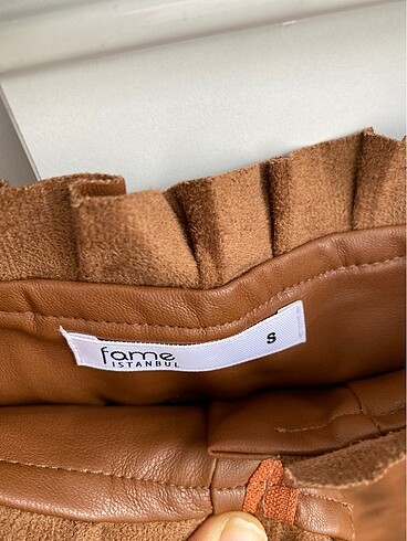 Camel deri etek - Görsel 4