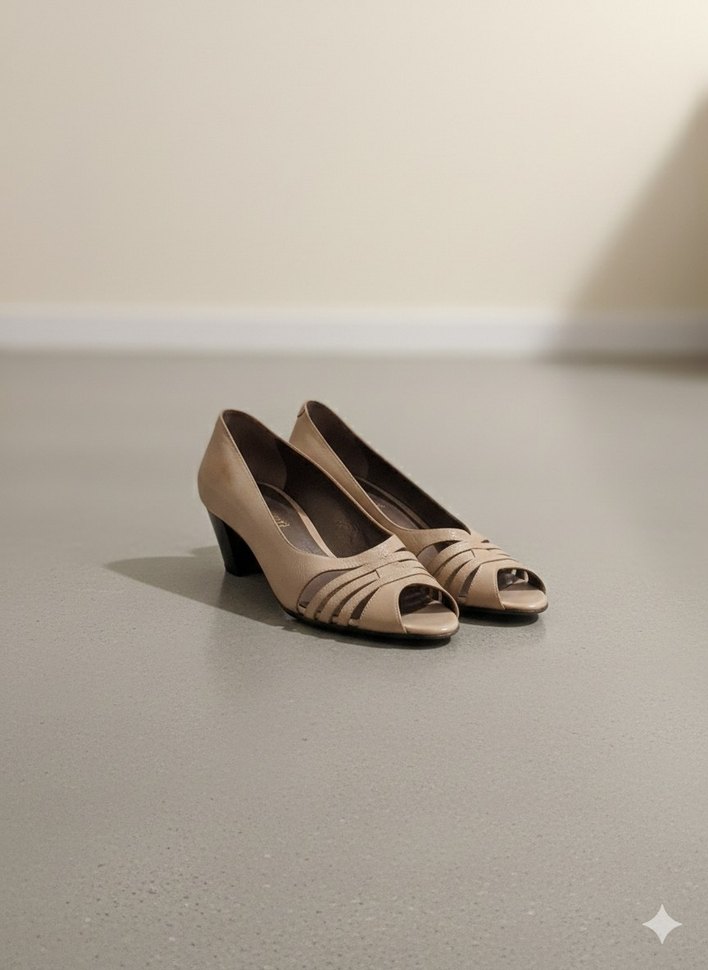 Önü Açık Topuklu Ayakkabı - Görsel 3