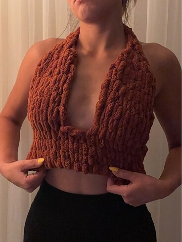 s Beden kahverengi Renk PUFFY CROP