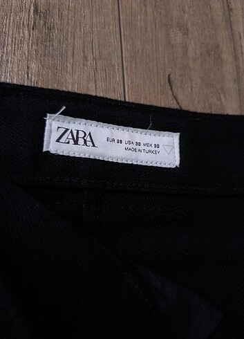 38 Beden siyah Renk Zara Wide Leg Siyah Pantolon