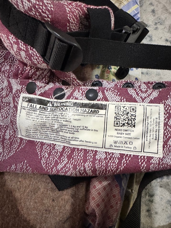 Bordo Desenli Bebek Taşıyıcı - Görsel 5