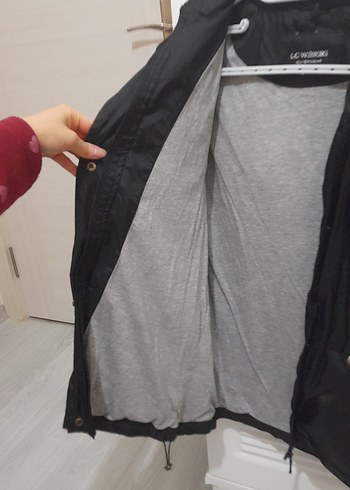 LC Waikiki Siyah Midi Kadın yagmurluk - Görsel 9