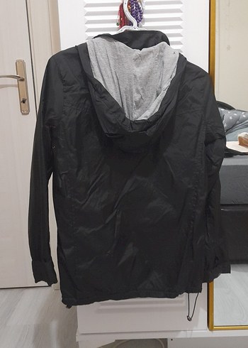 LC Waikiki Siyah Midi Kadın yagmurluk - Görsel 12