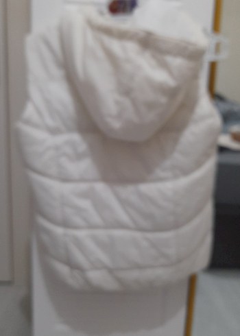 Beyaz Fermuarlı Kısa Kadın Yelek - Görsel 10