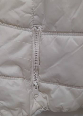 Beyaz Fermuarlı Kısa Kadın Yelek - Görsel 5