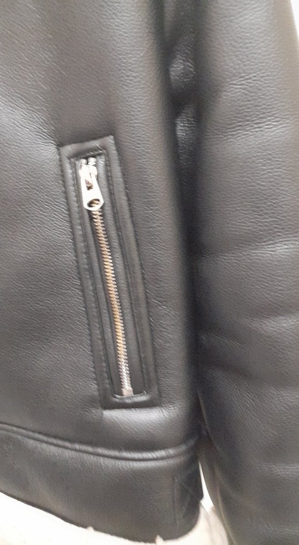 siyah bershka Kürklü Deri Kadın Ceket - Görsel 4