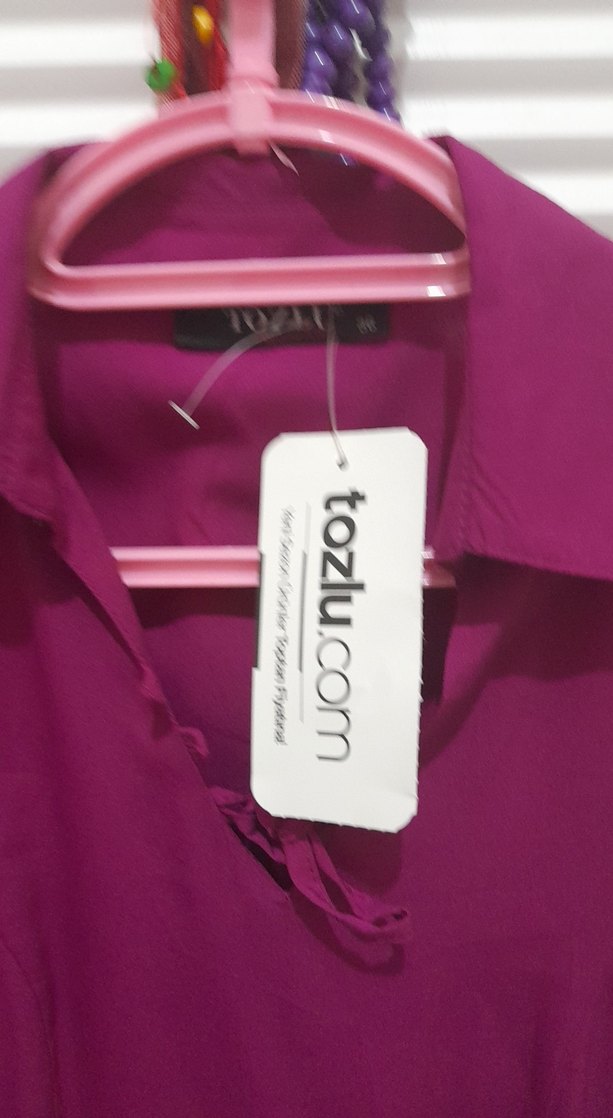 Mor V Yakalı Midi Kolsuz Elbise - Görsel 4