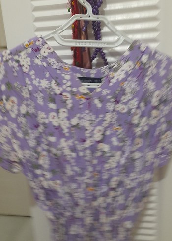 Bohem V Yaka Piliseli Uzun Elbise - Görsel 3