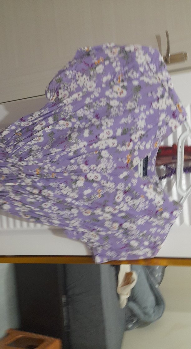 Bohem V Yaka Piliseli Uzun Elbise - Görsel 4