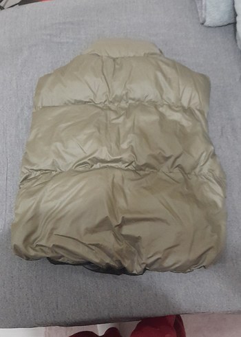 Kadın Kahverengi Fermuarlı cift tarafli Şişme Yelek sıfır ürün - Görsel 2