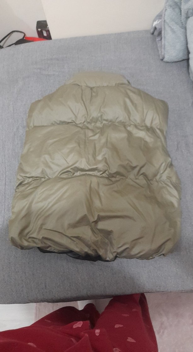 Kadın Kahverengi Fermuarlı cift tarafli Şişme Yelek sıfır ürün - Görsel 2