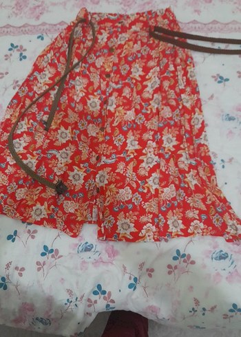 Nakışlı Renkli Bohem Uzun Etek - Görsel 3