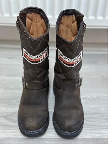 38 Beden kahverengi Renk Harley Davidson bot