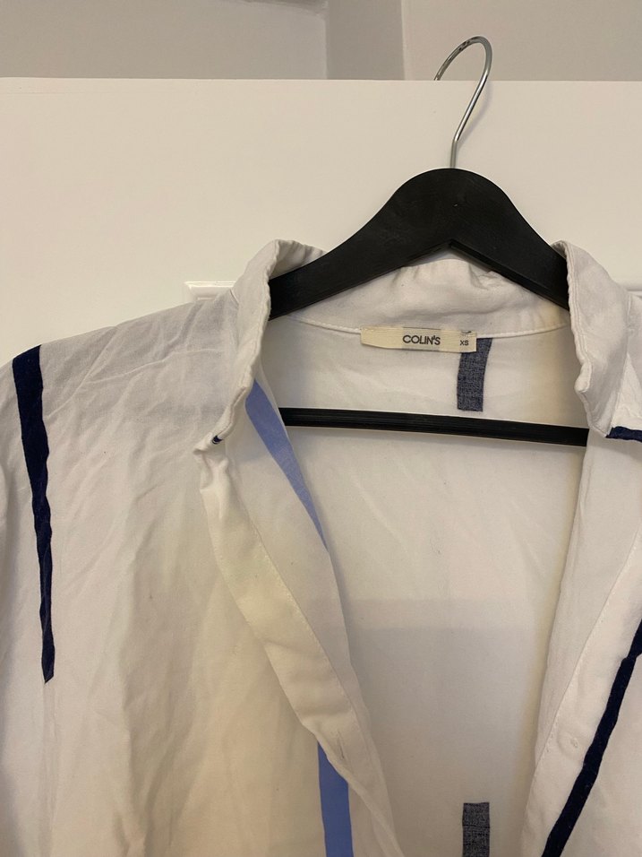 Dökümlü Keten Kadın Gömlek - Görsel 4