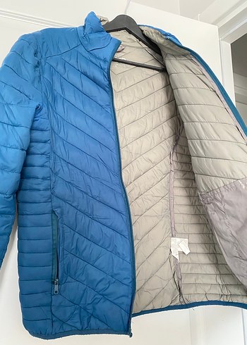 Fermuarlı Mavi Kadın Ceket - Görsel 4