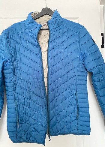 Fermuarlı Mavi Kadın Ceket - Görsel 2