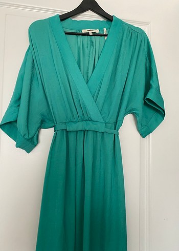 Turkuaz Uzun Bohem Kadın Elbise - Görsel 2