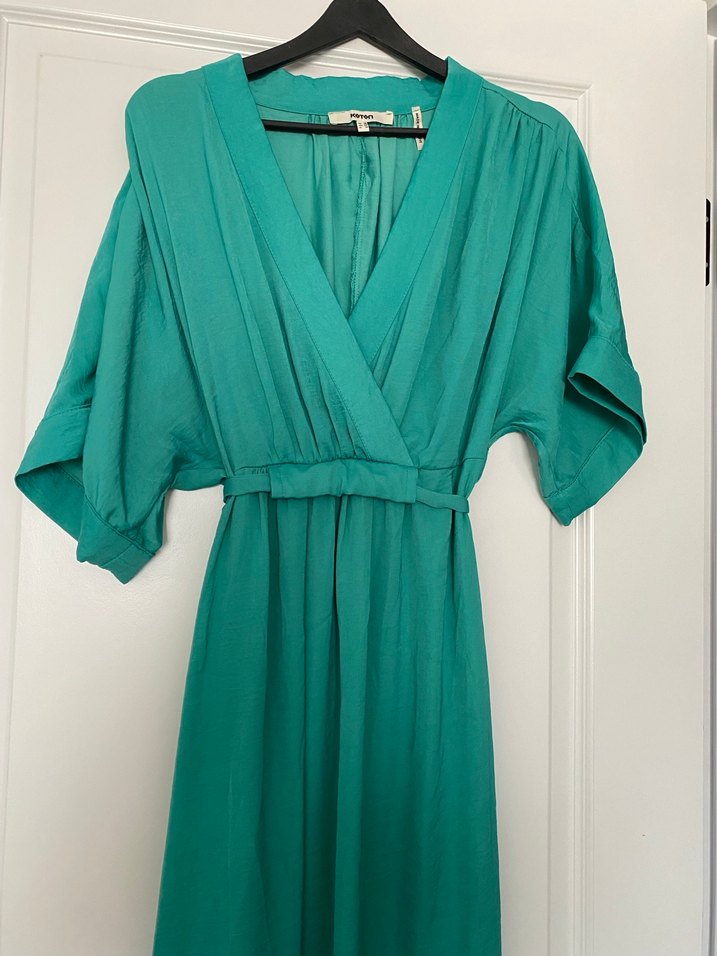 Turkuaz Uzun Bohem Kadın Elbise - Görsel 2