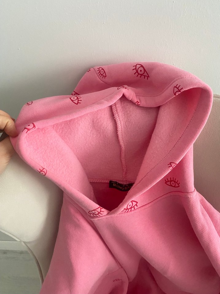 Pembe Baskılı Kadın Sweatshirt - Görsel 2